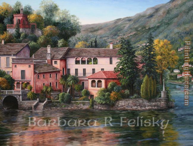 Lake Orta Italy painting - Barbara Felisky Lake Orta Italy art painting